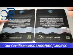 کیسه زیپ دار ایستاده برای گل شاهدانه با پنجره شفاف