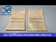 کیسه زیپ کاغذ کرافت کوچک با پنجره شفاف