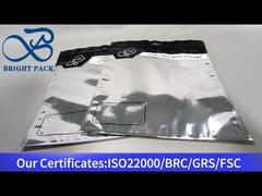 کیف نقره ای سه طرفه مهر و موم شده با پنجره شفاف