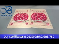 کیسه زیپ دار ایستاده زرد با پنجره شفاف