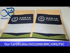 کیسه زیپ دار ایستاده آبی با پنجره شفاف برای شاهدانه