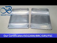 کیسه های زیپی ضد کودک کوچک سفید با پنجره شفاف