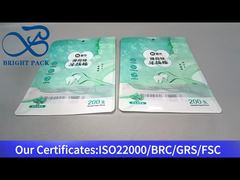 کیسه زیپ‌لاک پلاستیکی سبز با پنجره شفاف برای خلال دندان نخ‌دار