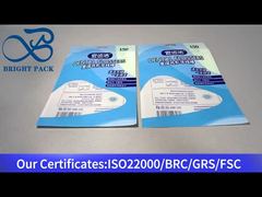 کیسه پلاستیکی آبی با زپ با پنجره شفاف برای نخ دندان