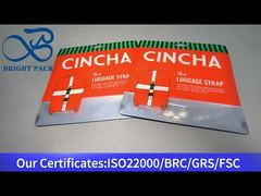 کیسه بلند پلاستیکی نارنجی با پنجره شفاف برای بند چمدان