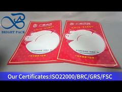 کیسه پلاستیکی قرمز با پنجره شفاف برای گوشت