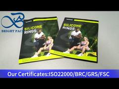 کیسه ی زپ آلومینیوم پلاستیکی سیاه و سبز برای حلقه های سیلیکونی