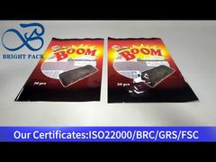 کیسه بسته بندی مواد غذایی پنجره شفاف برای رول ترد با روکش شکلاتی