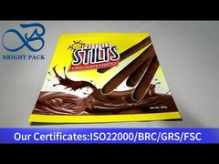 کیسه زیپلاک آلومینیومی زرد رنگ برای شکلات