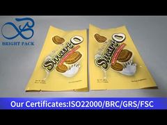 کیسه پلاستیکی زرد برای کلوچه های پر شده با کرم موکا 260 گرم