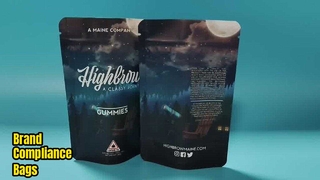 کیسه مایلار مقاوم در برابر کودکان سفارشی ثبت شده توسط ایالات متحده برای انطباق با برند شاهدانه