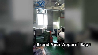 کیسه پوشاک چاپ شده سفارشی لوگوی مارک پنجره شفاف کیسه ذخیره سازی لباس