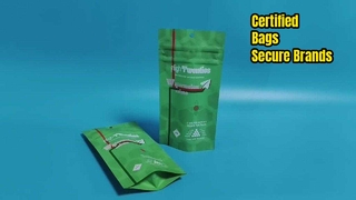 کیسه بسته بندی شاهدانه فله مقاوم در برابر کودکان تایید شده برای برندها