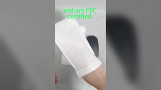 کیسه‌های کاغذی گلاسین قابل تجزیه زیستی با گواهی FSC با مهر و موم خود چسب برای لباس و جوراب