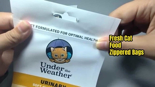 کیسه بسته بندی پلاستیکی زرد با زیپ برای غذای گربه