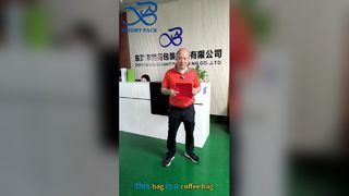 پایه کیسه‌ای قهوه زیپ‌دار خود بسته برای بسته‌بندی با برند قهوه ممتاز