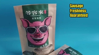 کیسه های زیپی کاغذ کرافت مقاوم در برابر روغن برای تازگی و نگهداری سوسیس و اغذیه فروشی