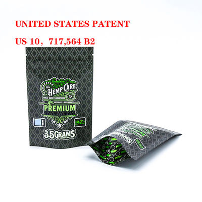 3.5g 7g ضد بوی کیسه های مایلار ایمنی ضد بچه زیپلاک ایستاده بسته بندی مواد غذایی کیسه لوگو سفارشی پشتیبانی شده