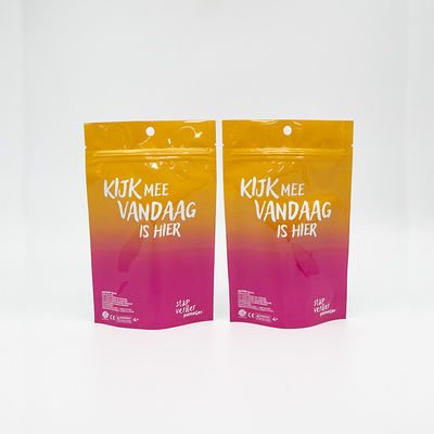 بسته ی ثبت اختراع شده ی کودک کوچک FDA مواد اولیه ی درجه ی غذایی ضد رطوبت و ضد هوا بسته ی کودک کیف زپ سفارشی کیسه های مایلار