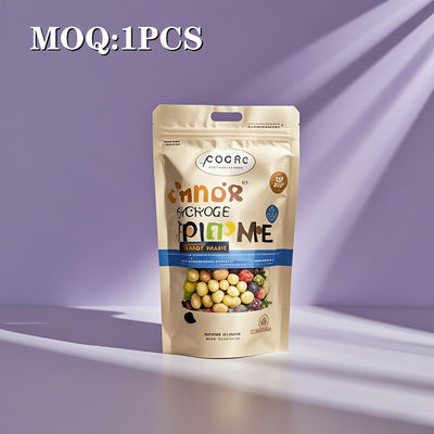 ضد رطوبت ضخامت سفارشی درجه غذایی کیسه ایستاده برای کیسه های بسته بندی لاستیک و لوبیا