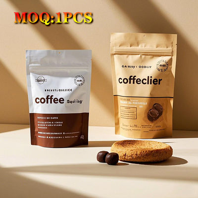 چاپ دیجیتالی سفارشی بازیافتی کامپوزیت ایستاده تا کیسه دانه های ادویه جات ادویه جات بسته بندی کیسه مایلار با Ziplock Zipper Window