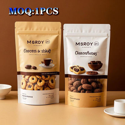 بسته بندی ایستاده مایلار سازگار با FDA بسته بندی Zip-Lock HD چاپ سفارشی و بخش های کوچک ظرفیت 1/8 اونس برای نمونه گیری غذاهای خوشمزه