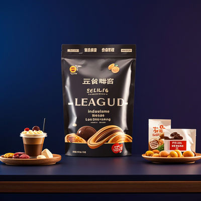 کیسه های بسته بندی ترکیبی درجه غذایی بسته بندی مرسوم ضد رطوبت و ضد نشت چاپ مواد چند لایه ای برای میان وعده ها / قهوه / غذاهای خشک