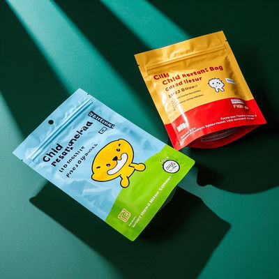 کیسه زیپ مقاوم در برابر کودکان بسته بندی کامپوزیت پلاستیکی سنگین اندازه های سفارشی و طراحی ضد دستکاری