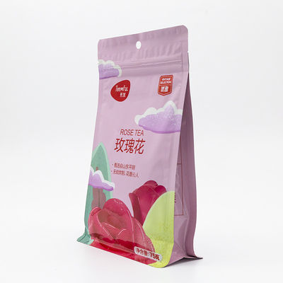 FDA گواهی شده کیسه ایستاده طرح صاف پایین ضد نشت و مواد مانع بالا لوگو سفارشی اندازه چاپ سفارش عمده تخفیف برای قهوه / میان وعده ها / آجیل