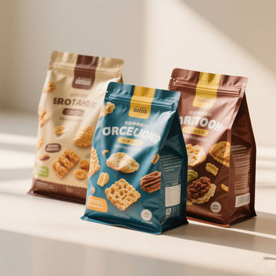 کیسه ی ایستاده ی فیبر قابل تجزیه ی زیست محیطی. 90 روز تجزیه + چاپ 10 رنگی.