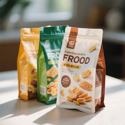 کیسه های کامپوزیتی ایستاده چاپ شده سفارشی - CMYK کامل و پایان نرم لمس