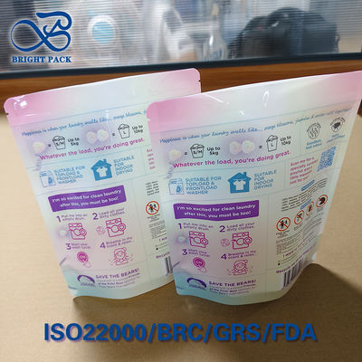 کوله های لباس شویی 4 در 1 کیسه های بسته بندی سه مهر - چاپ سفارشی و موانع رطوبت