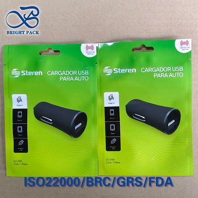 کوله بسته بندی کابل داده ی USB چاپ شده سفارشی، کیسه ی زیپ سه طرفه