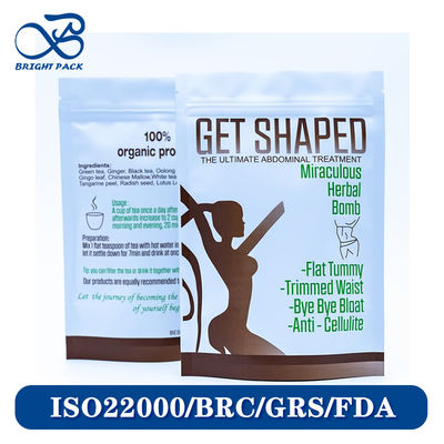 پاکت‌های ایستاده زیست‌تخریب‌پذیر و سازگار با محیط زیست برای بسته‌بندی مواد مغذی با زیپ قابل استفاده مجدد و بریدگی پارگی.