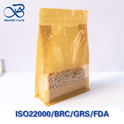 کیسه های کاغذی کرافت با پنجره قابل مشاهده برای بسته بندی مواد غذایی