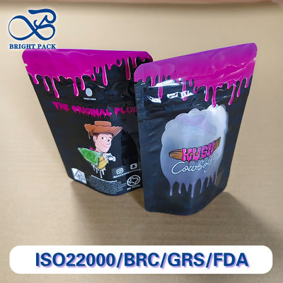 چاپ با کیفیت بالا گرافیک قابل تنظیم کیسه های مقاوم در برابر کودک با پنجره قابل مشاهده برای بسته بندی دارویی.