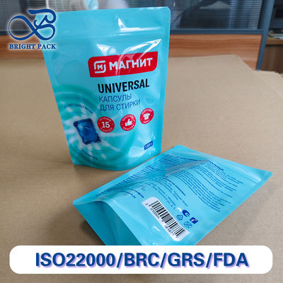 کیسه‌های ایستاده ضد نشت برای بسته‌بندی پادهای لباسشویی ضخامت سفارشی با زیپ ایمن برای کودکان.