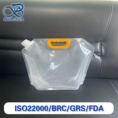 کیسه های اسپوت شفاف ضخیم با دسته های تقویت شده 1L / 1.5L / 2.5L / 5L / 10L کیسه نوزل برای بسته بندی دانه های عمده و مایع.