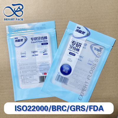 کیسه بازپرداخت قابل استفاده از فلاس پلاستیکی بدون BPA بسته بندی کامپوزیت سفارشی چاپ شده ضد رطوبت کیسه فلاس دندان برای محصولات بهداشتی