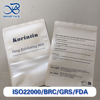 کیسه‌های زیپ‌دار PE کاغذ کرافت ضدآب با لوگو و چاپ سفارشی، کیسه‌های ایستاده قابل بازیافت، طراحی رایگان