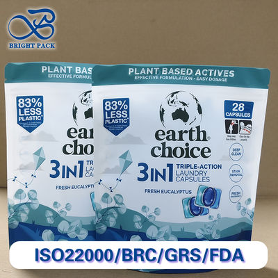 پاکت ایستاده زیپ‌دار سفارشی برای پودر لباسشویی ممتاز با مانع نفوذ بالا و ضد نشت