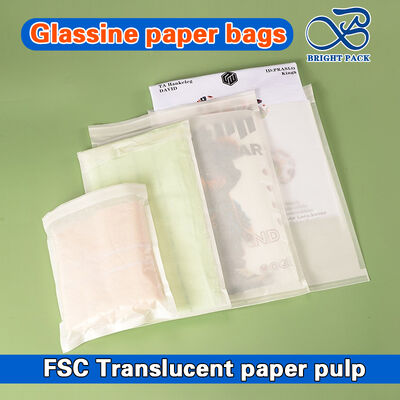 کیسه‌های کاغذی گلسین سفارشی قابل بازیافت با مهر و موم خود چسب برای بسته‌بندی سازگار با محیط زیست