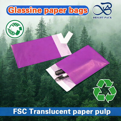 کیسه‌های کاغذ گلاسین با گواهی FSC با شفافیت بالا و اندازه‌های قابل تنظیم برای بسته‌بندی پوشاک لوکس