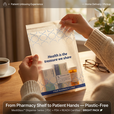 انطباق FDA پاکت کاغذی با پوشش موم استریل فاخر فارما محیط زیست دوستانه بسته بندی پزشکی بدون پلاستیک تولید کننده عمده